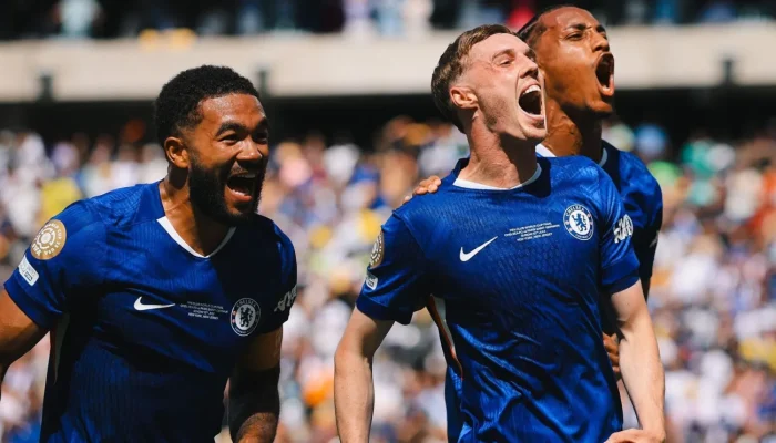 Cole Palmer comemora gol sobre o Chelsea no Mundial • Divulgação/Chelsea