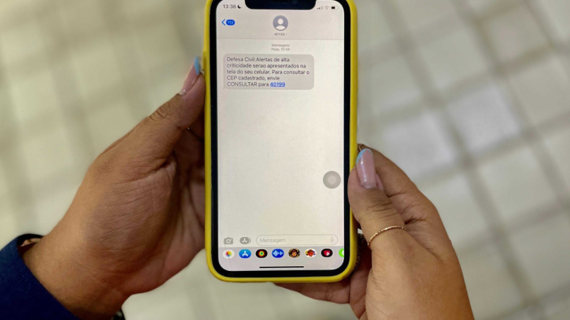 Sistema de alertas por SMS continua ativo para riscos de menor potencial. Foto: Ascom Defesa Civil Maceió