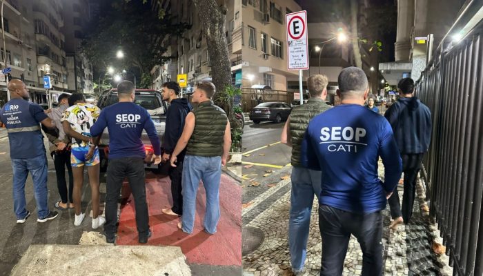 Homens assaltam turistas alemães em Copacabana. FOTO: Divulgação/SEOP