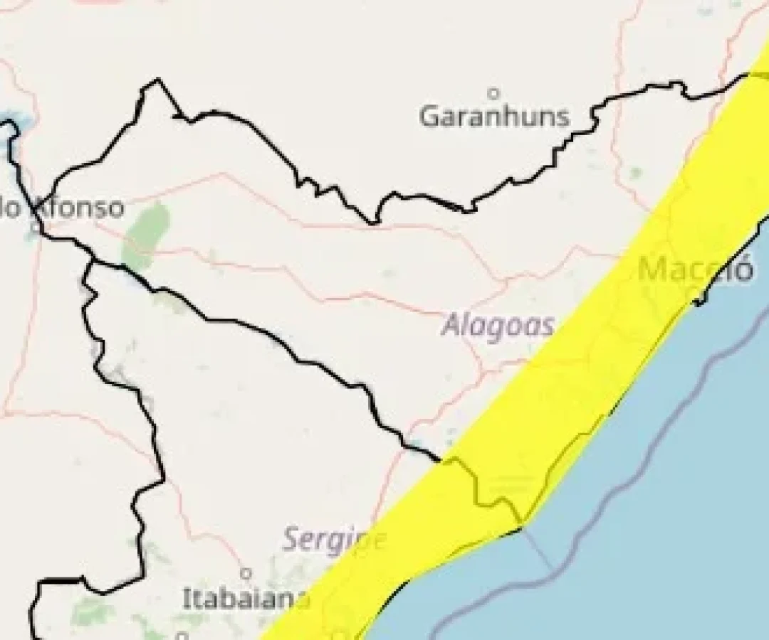 Alerta amarelo. Foto: Divulgação/Inmet