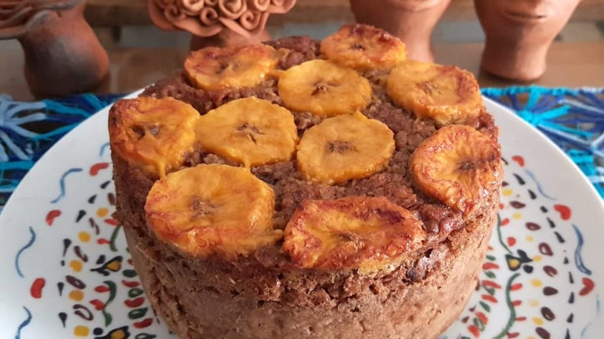 Bolo de banana com aveia, zero de glúten, de lactose e de açúcar