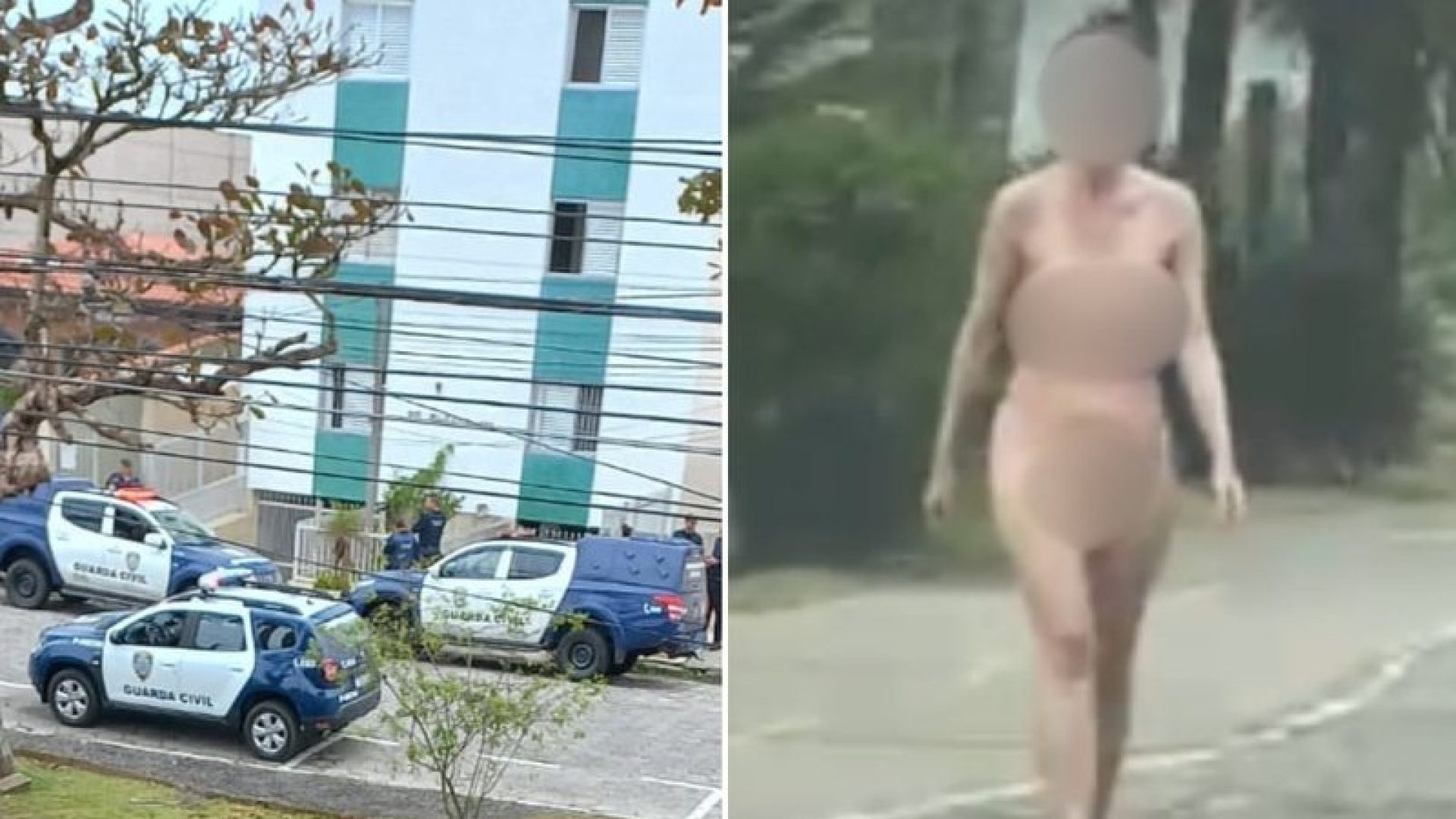 Uma mulher nua foi detida após confessar ter assassinado o pai em Itanhaém, São Paulo, enquanto caminhava nua pela praia.  |   Bnews - Divulgação Reprodução