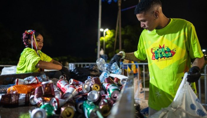 Central recolhe mais de cinco toneladas de recicláveis em três dias do São João Massayó