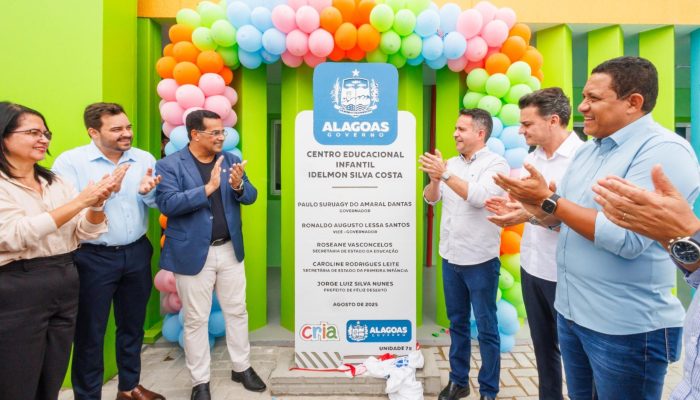 Em Feliz Deserto, Paulo Dantas inaugurou a 78ª creche Cria nesta terça-feira - Thiago Sampaio