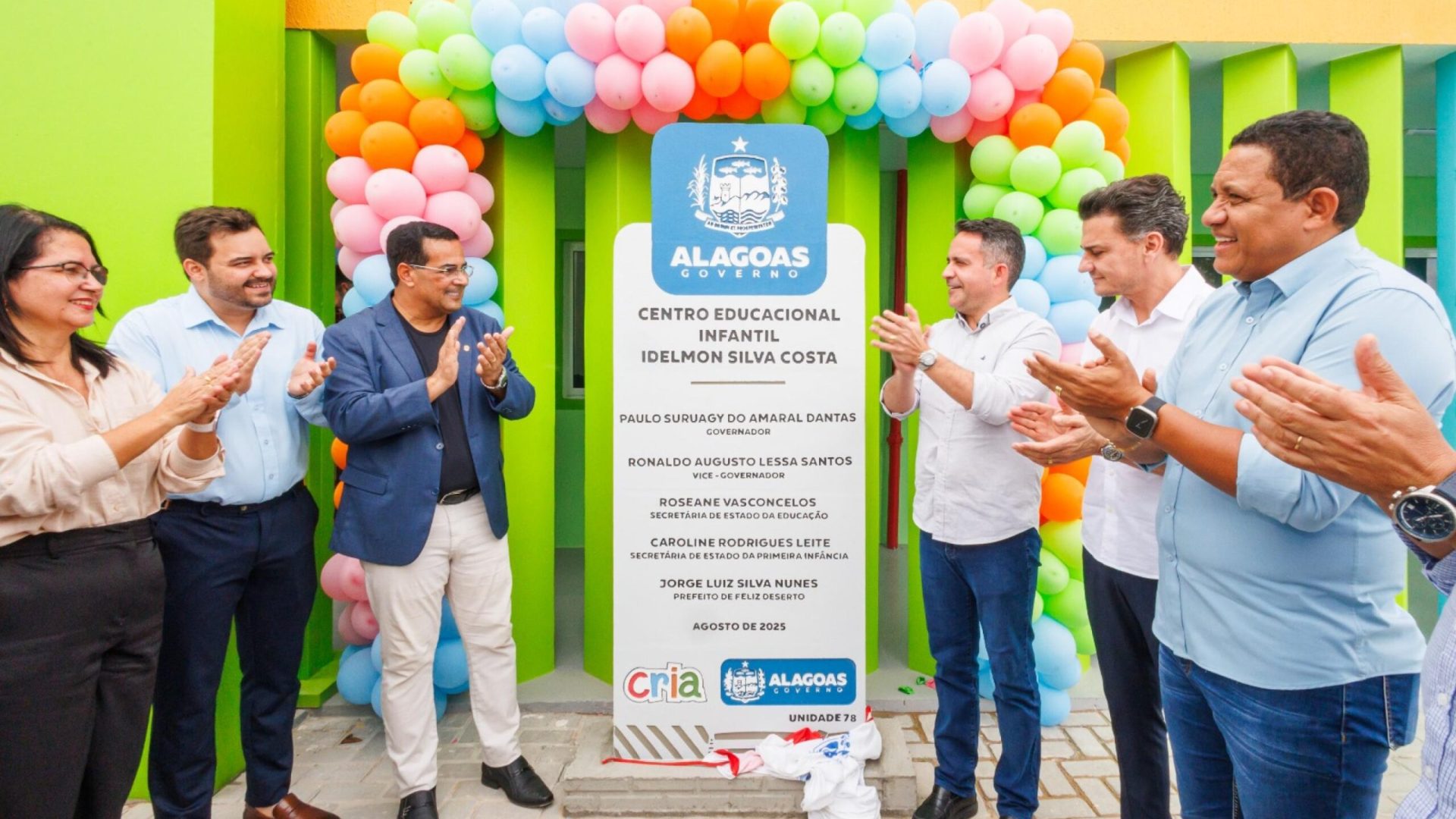 Em Feliz Deserto, Paulo Dantas inaugurou a 78ª creche Cria nesta terça-feira - Thiago Sampaio