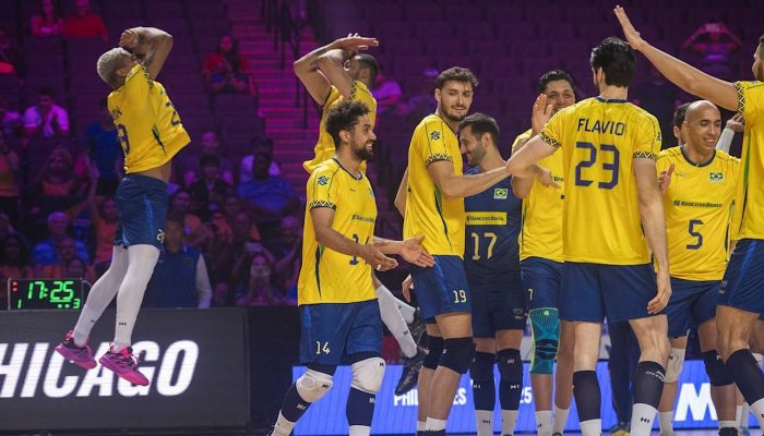 Brasil vence Canadá por 3 sets a 0 na Liga das Nações de Vôlei